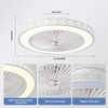 FAN 19" CEILING 22423 MODERN WITH LED LIGHT