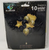 PARTY BALLOONS WITH CONFETTI COLORED AND CLEAR KIT 10PCS PACK HL149 H.L