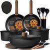 Pot Set Carote Non Stick 21pcs Black