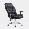 CHAIR OFFICE LEATHER BLACK OFFICE-21 (3BOX)