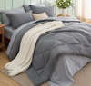 Comforter Set Bedsure 7pcs Bed in a Bag Queen Grey