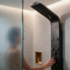 SHOWER SYSTEM PANELS WALL MOUNTED BLACK NSC-3877