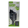 CHARGER CAR WOLUL AS-50910 180W 5IN1 TYPE-C LIGHTING SUPER FAST CHARGE