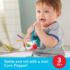Toy Fisher-Price Sensory Corn Popper Rattle & Rock-a-Stack Mini