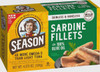 SEASON SARDINE FILLETS IN 100% OLIVE OIL 4.375oz 124g