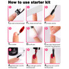 Nails Beetles 12 Colors Home DIY Gel Nail Polish Starter Kit with 10pcs 100 180 Grit Nail File