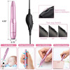 Nails Portable Electric Nail Drill OVX Machine Professional 20000 RPM Manicure (Pink)