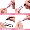 Nails Portable Electric Nail Drill OVX Machine Professional 20000 RPM Manicure (Pink)