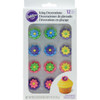 BAKING WILTON ICING DECORATIONS FLOWER DOUBLE STACKED MULTICOLORED 12PCS PACK .76oz 21g 710-1494