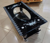 GLASS TABLE BLACK, WHITE & SILVER CJ123