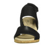 Footwear Clarks Women's Lafley Lily Wedge Sandal Black Leather/Textile Combi