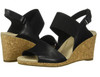 Footwear Clarks Women's Lafley Lily Wedge Sandal Black Leather/Textile Combi