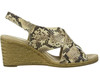 Footwear Clarks Women's Lafley Alaine Wedge Sandal Taupe Snake Synthetic