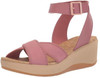 Footwear Clarks Women's Step Cali Coast Wedge Sandal Mauve Canvas