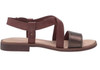 Footwear Clarks Women's Declan Spring Sandal Mahogany Leather Combi