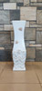 VASE 24" EQ106 WHITE, SILVER AND GOLD BUTTERFLY