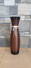 VASE 24" EQ127 BROWN AND BLACK WITH WHITE ROPE