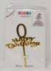 PARTY CAKE TOPPER HAPPY BIRTHDAY WITH NUMBERS 0-9 GOLD 870
