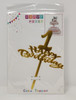 PARTY CAKE TOPPER HAPPY BIRTHDAY WITH NUMBERS 0-9 GOLD 870
