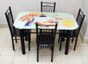 GLASS DINING TABLE WITH 4 CHAIR SET H528
