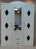 WARDROBE TRIPPLE WITH MIRROR WHITE 9607-3