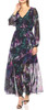 Dress Casual Floral long sleeve Black Nine West