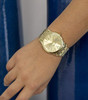 Watch Nine West Women's NW/1578CHGB Champagne Dial Gold-Tone Bracelet