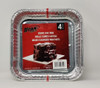 FOIL TRAY TITAN BZ90308R 4PCS PACK SQUARE CAKE PANS 7.5X7.5X1.5" 19X19X3.2CM