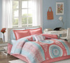 Comforter Set Intelligent Design Coral Queen includes sheet set & decorative pillow