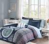 Comforter set Intelligent Design Navy Queen includes Bedsheet set & decorative pillow