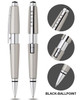 Stationery Pen Cross Edge Medium Black Ink Titanium Barrel AT0555-5
