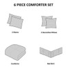 Comforter Set Comfort Spaces Modern Queen 6pcs Teal/Gray