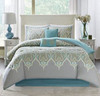 Comforter Set Comfort Spaces Modern King 6 pcs Teal/Grey