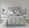 Comforter Set 510 Design King 8 pcs seafoam