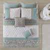 Comforter Set 510 Design King 8 pcs seafoam