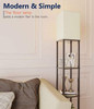 Floor Lamp Addlon LED Modern Shelf for Living Room Bedroom and Office