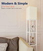 Floor Lamp Addlon LED Modern Shelf for Living Room Bedroom and Office