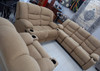SOFA RECLINER SET 3-2-1 HONEY WITH CUP HOLDER