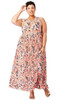 Dress Casual Jessica London Plus Size Pleated Maxi orange