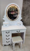 DRESSER WITH LIGHTED MIRROR & SEAT 805 WHITE