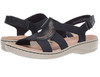 Footwear Clarks Women's Leisa Joy Navy Leather/Textile Combo