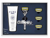 Gift Set Men Gillette Fusion Proglide 4 Fusion Blade Refills,1 Razor Handle & Shaving Cream