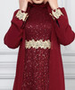 Dress Evening Gown Selvinur Plus size Burgandy lace chiffon