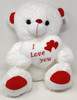 PLUSH TEDDY BEAR 144 WHITE WITH HEART