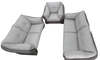 SOFA SET 2-2-1 TWO TONE LEATHER FJ86