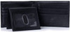 Wallet Men Alpine Swiss Leather Bi fold flip up window Black