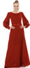 Dress Ruby Red lined with Bishop sleeve