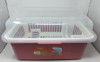 DISH RACK 1 LAYER WITH COVER PLASTIC 6204 BOUTIQUE CUPBOARD LARGE