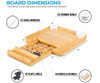 Charcuterie Cheese Board Smirly with  Knife Set 13 x 13 x 2" Wood Platter