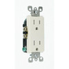 POINT DUPLEX OUTLET LEVITON DECORA 15A WHITE 5325-WMP